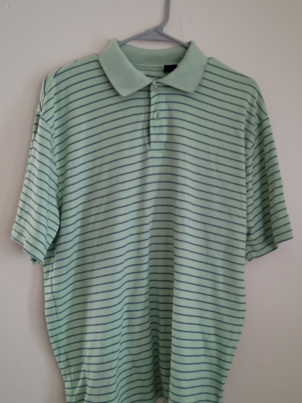 Arrow Mint Green Polo with Navy Stripes